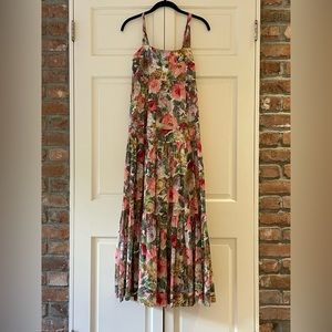 Zimmermann Cotton Floral Midi Dress, Size 2, Good Condition.